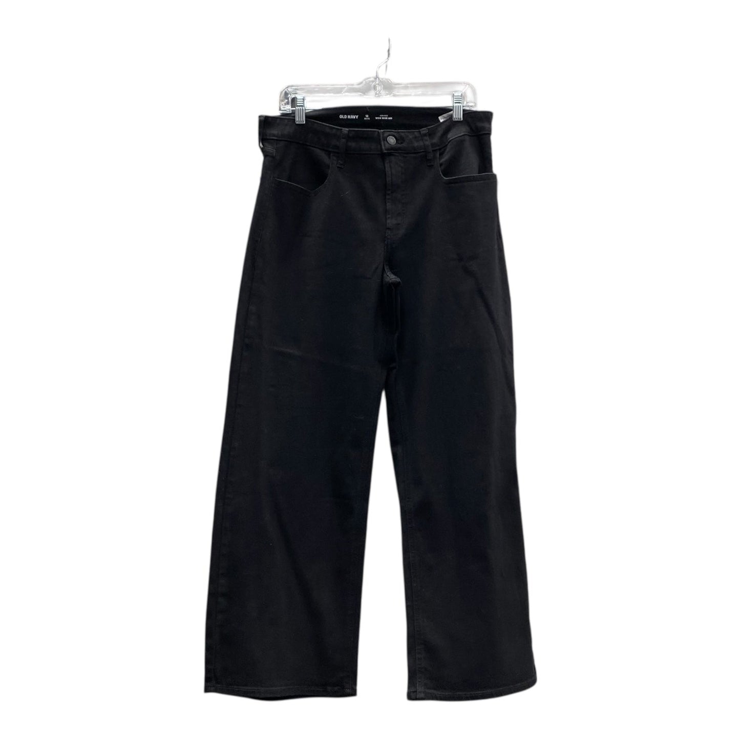 Jeans Wide Leg By Old Navy In Black Denim, Size:12P