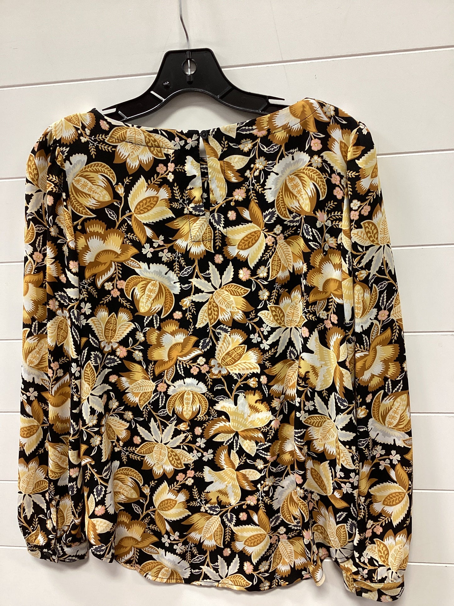 Top Ls By Loft In Black & Yellow, Size:S