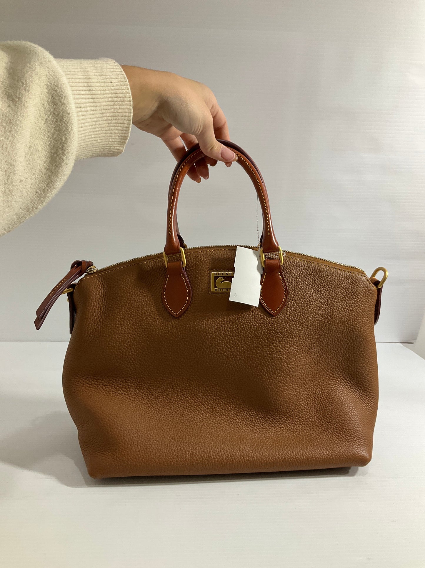 Handbag Designer By Dooney And Bourke In Tan, Size:Medium