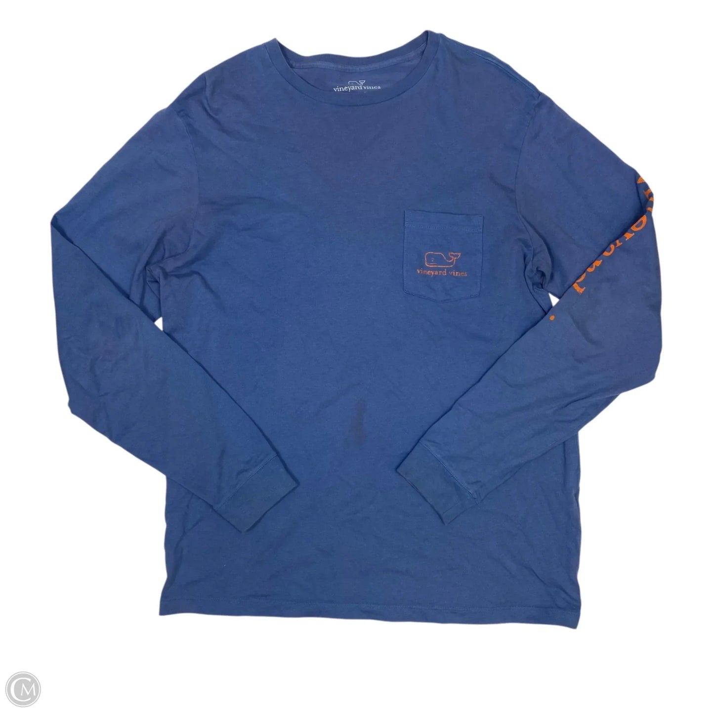 Top Long Sleeve Designer By Vineyard Vines In Blue, Size: S
