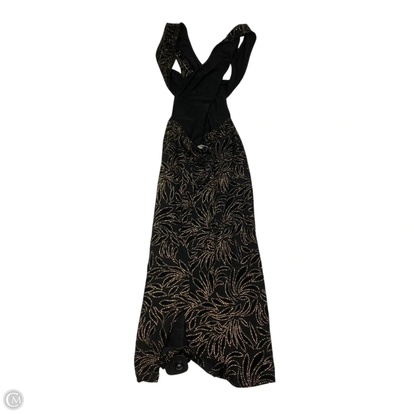Dress Party Midi By Codigo In Black & Gold, Size: L