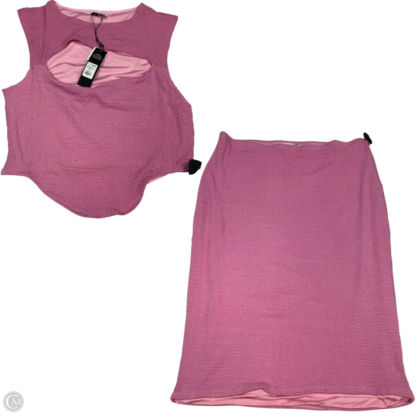 Skirt Set 2pc By Fashion Nova In Pink, Size: 1x