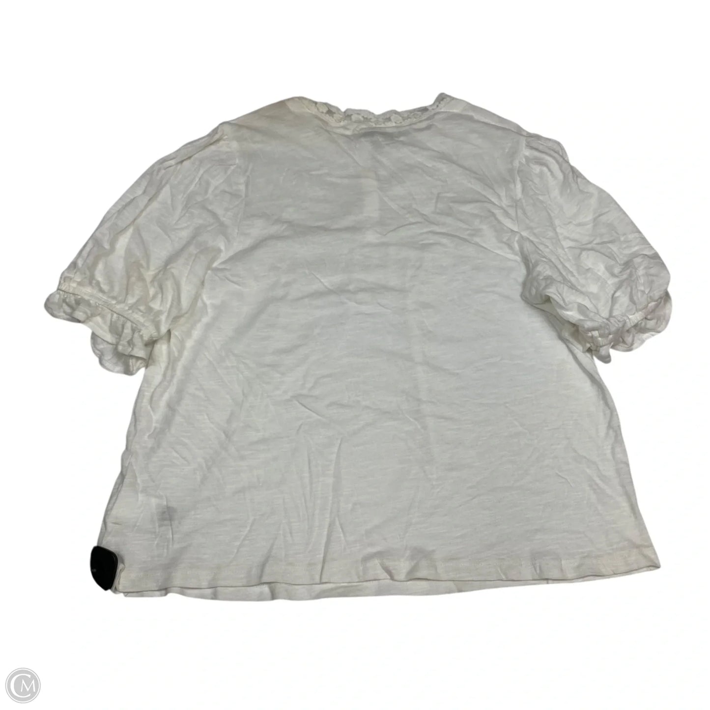 Top Short Sleeve By Lucky Brand In White, Size: M