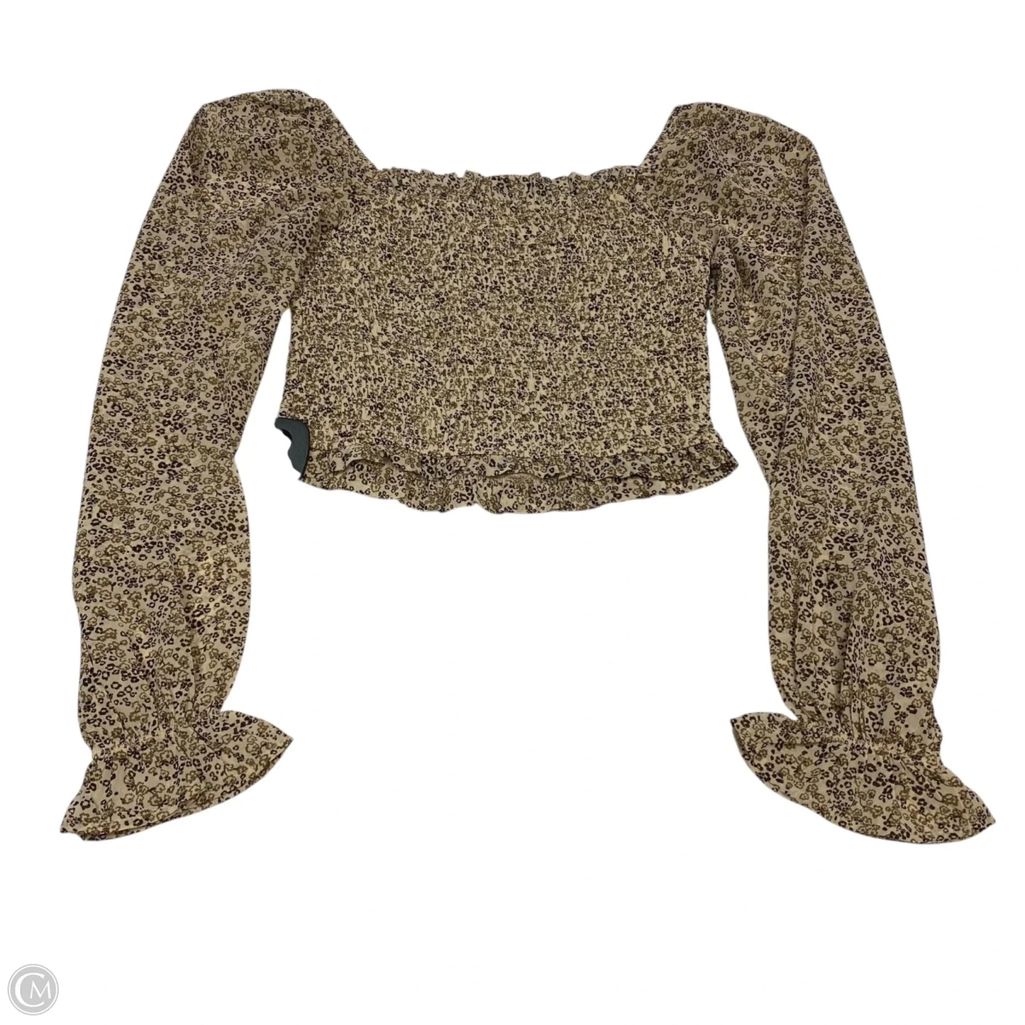 Top Long Sleeve By Japna In Brown, Size: S