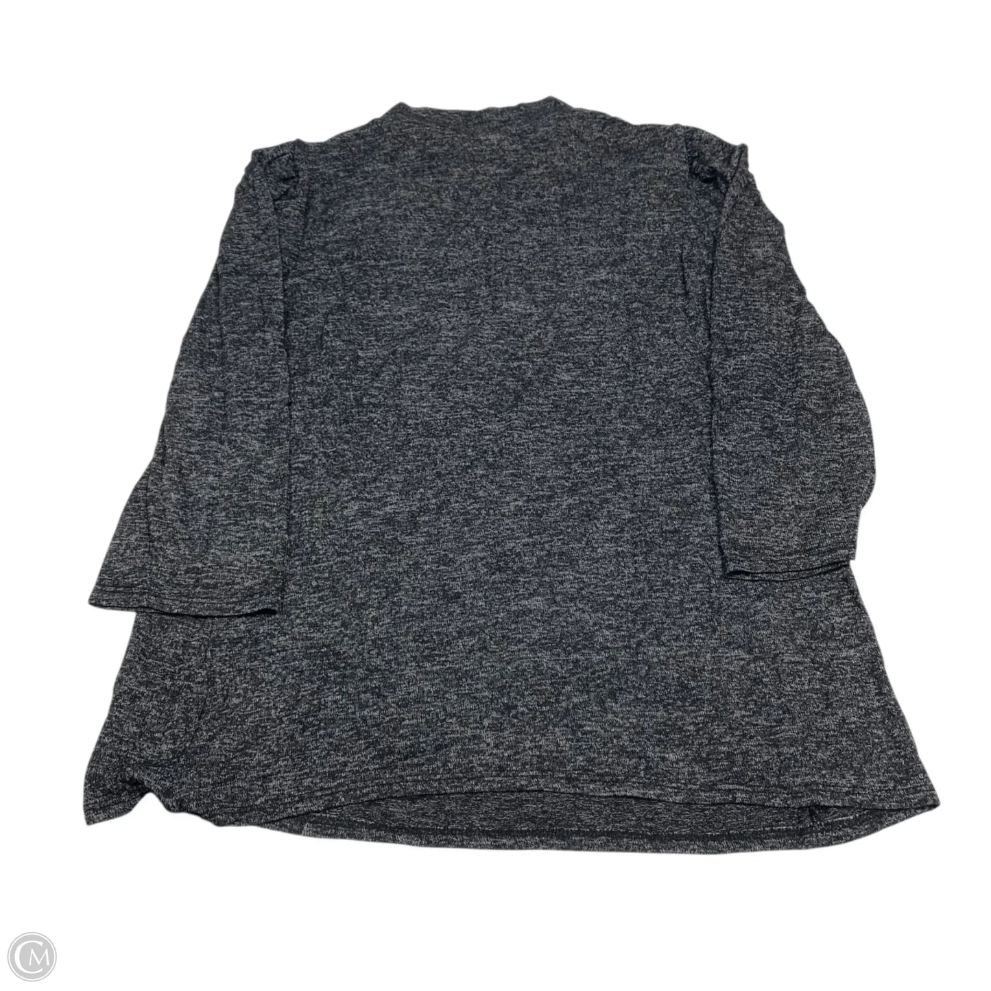 Top 3/4 Sleeve By Olivia Blu In Grey, Size: Xl