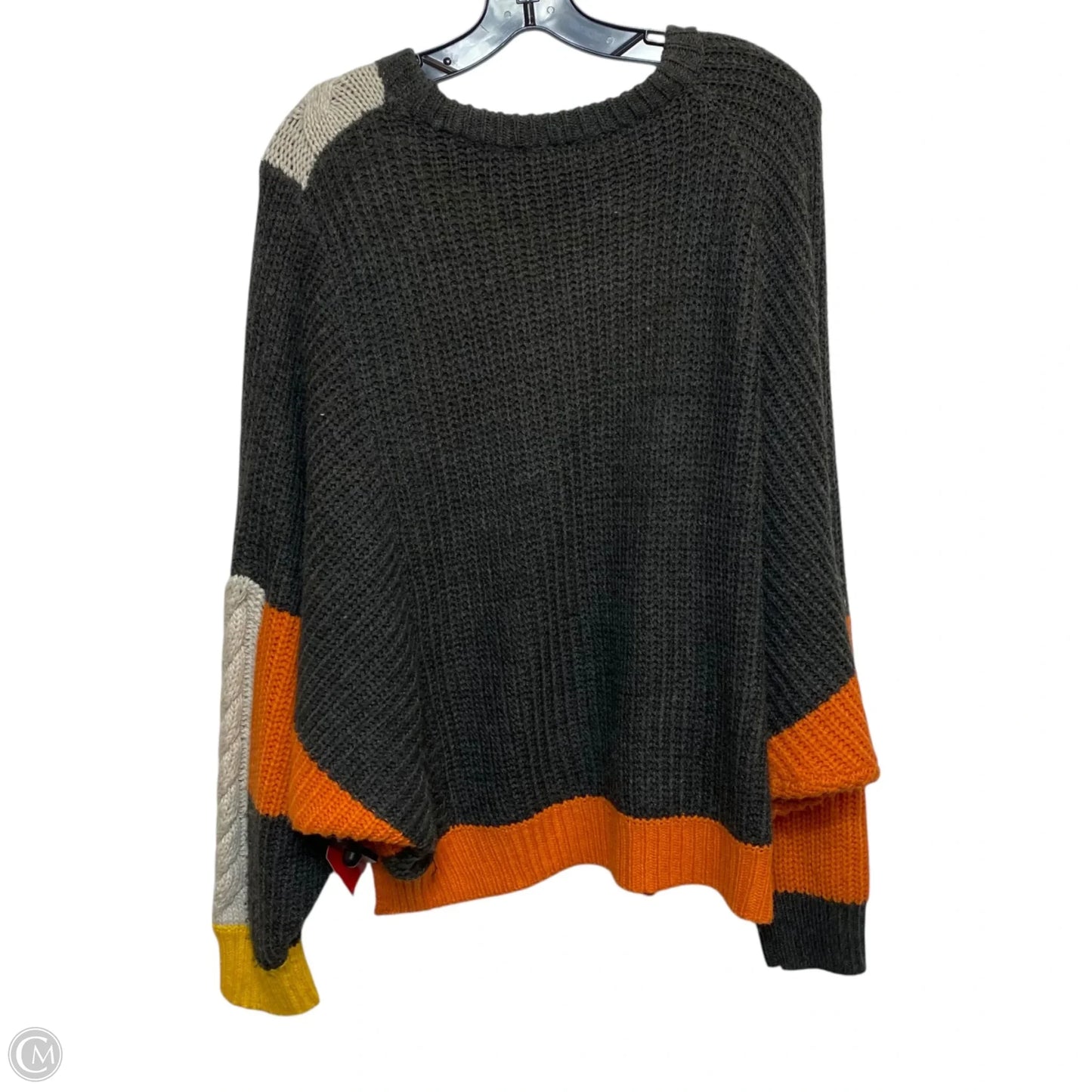 Sweater By Hem & Thread In Orange & Yellow, Size: S