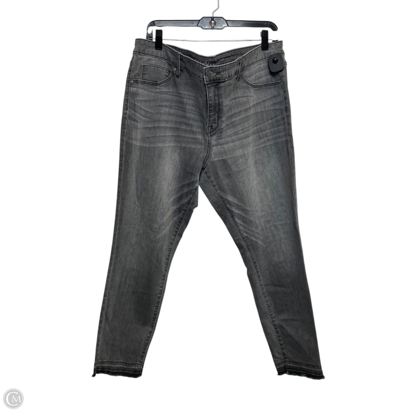 Jeans Skinny By Ava & Viv In Grey Denim, Size: 18