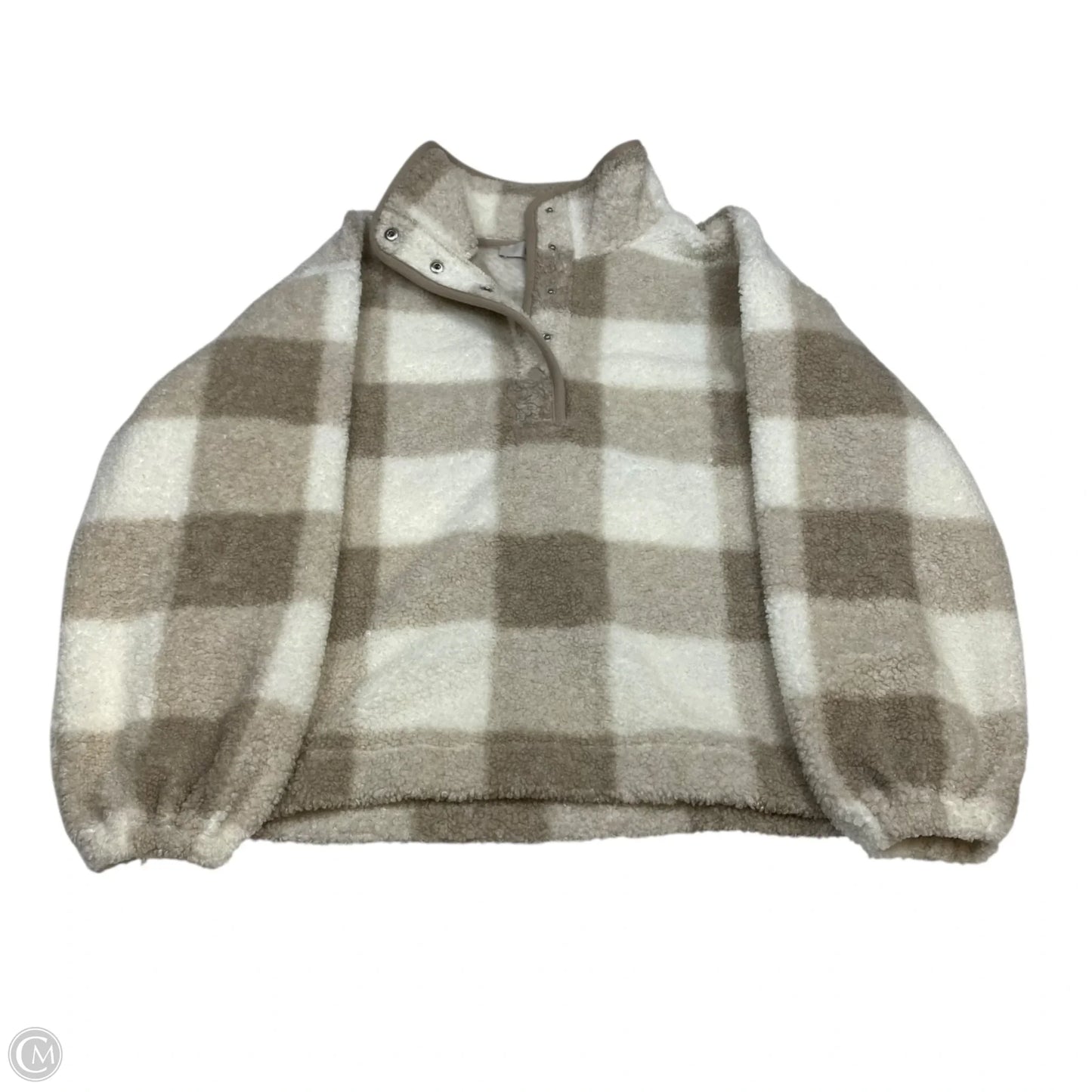 Sweatshirt Collar By Loft In Cream & Tan, Size: Sp