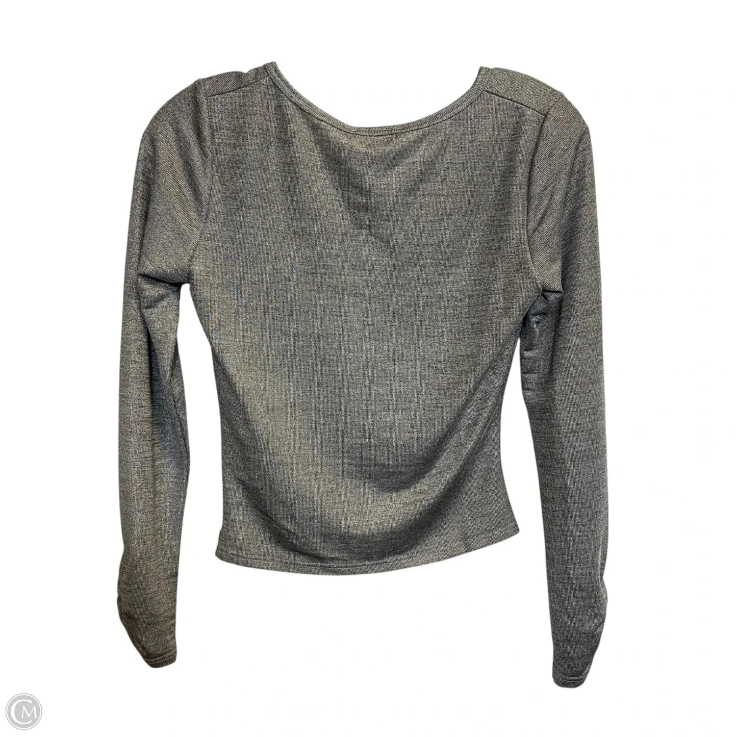 Top Long Sleeve By Sage In Grey, Size: M