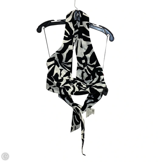 Top Sleeveless By Zara In Black & Cream, Size: L