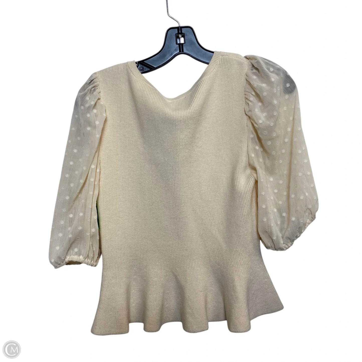 Top Short Sleeve By Voy In Cream, Size: S