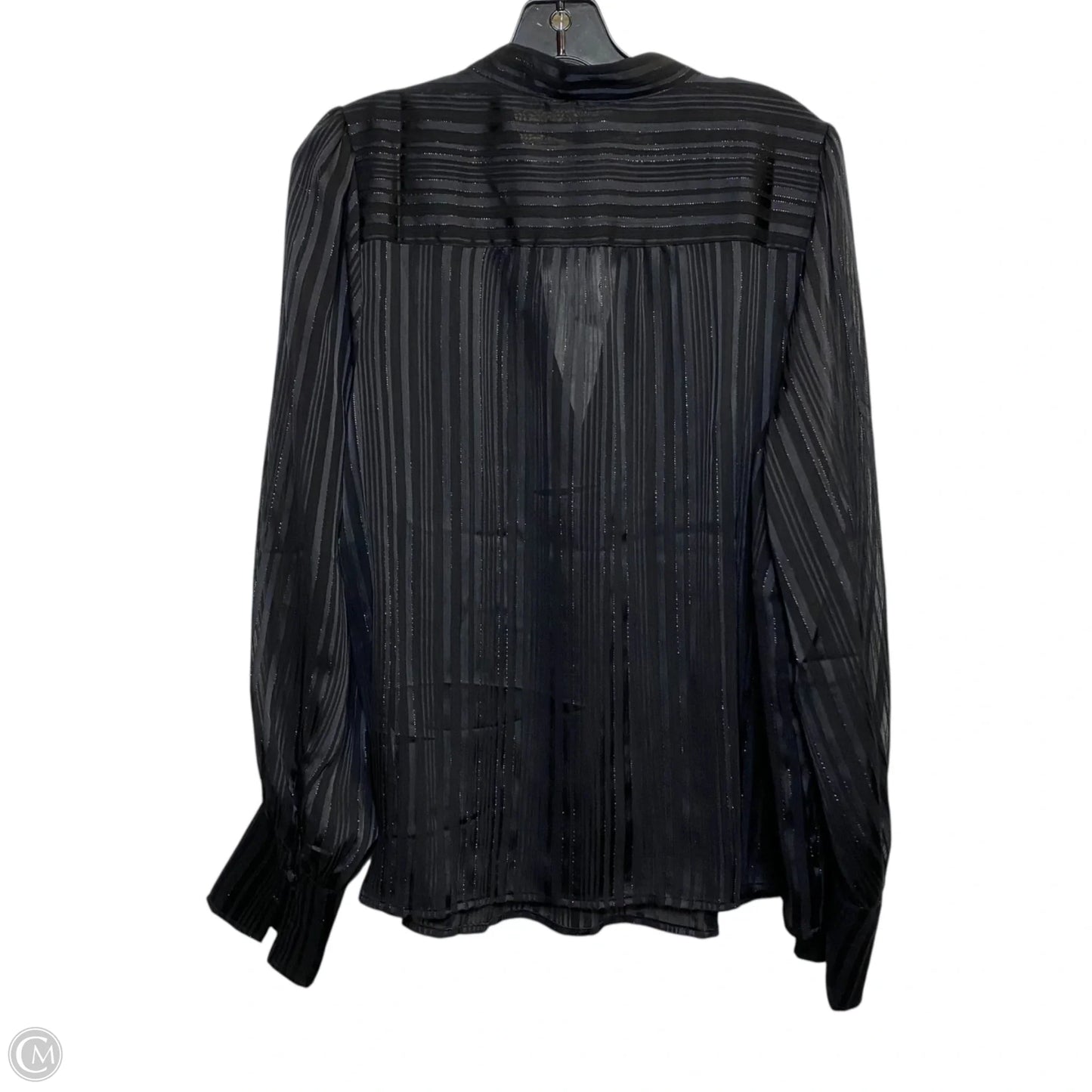 Blouse Long Sleeve By Banana Republic In Black, Size: L