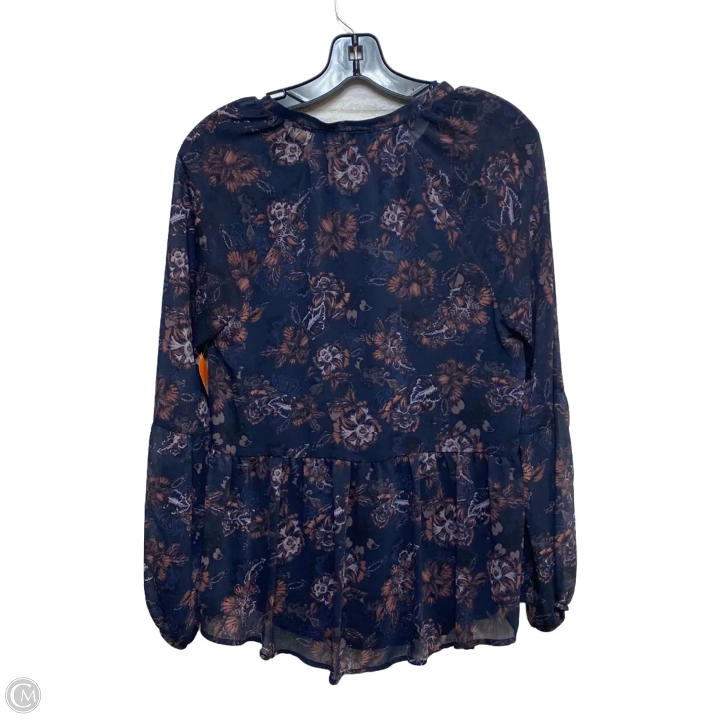 Top Long Sleeve By Knox Rose In Blue, Size: S