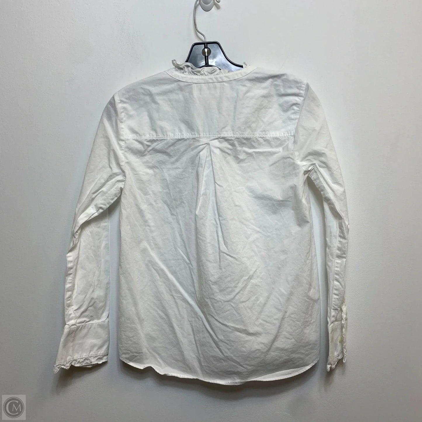 Top Long Sleeve Designer By Kate Spade In White, Size: Xxs