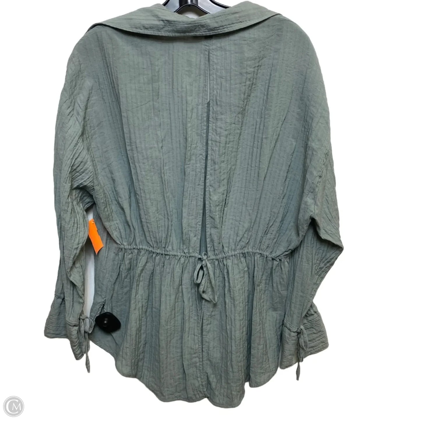 Top Long Sleeve By Zara In Green, Size: M