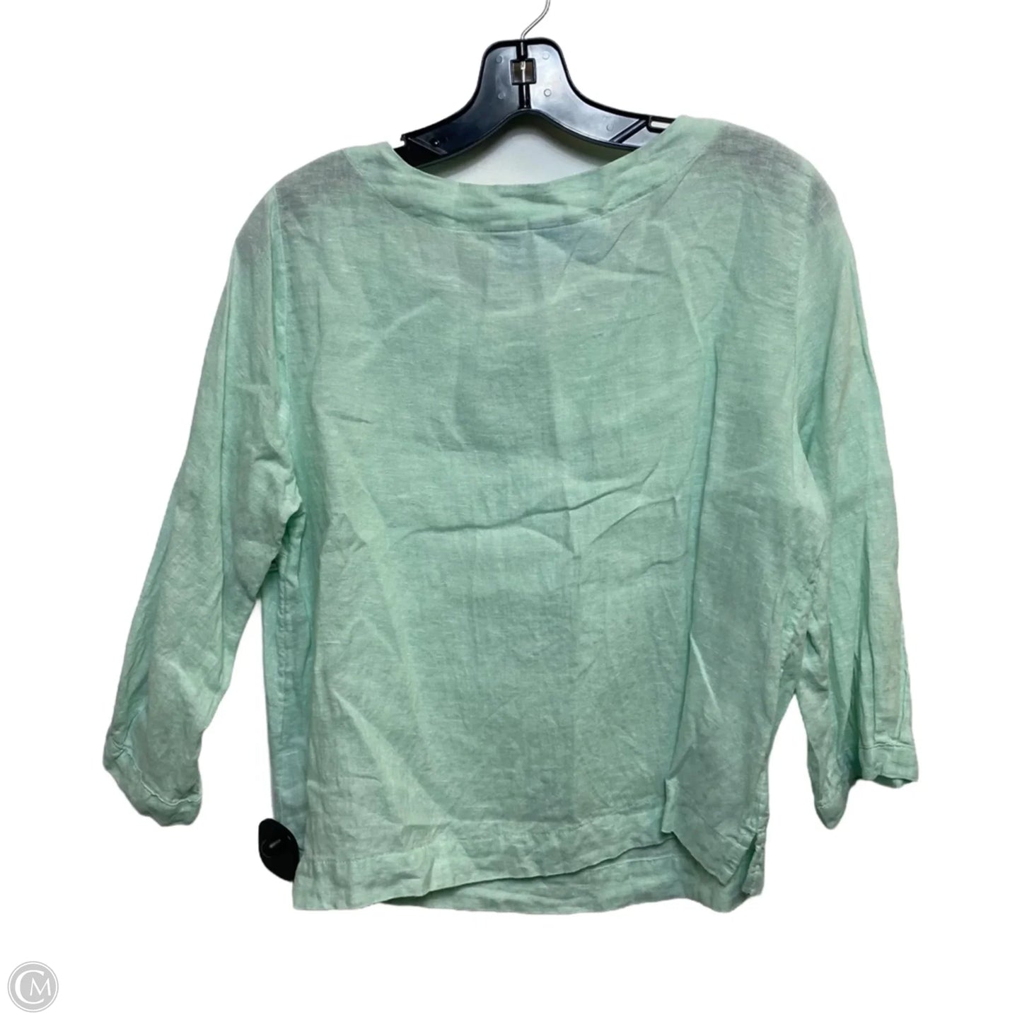 Top 3/4 Sleeve By Martha Stewart In Green, Size: M