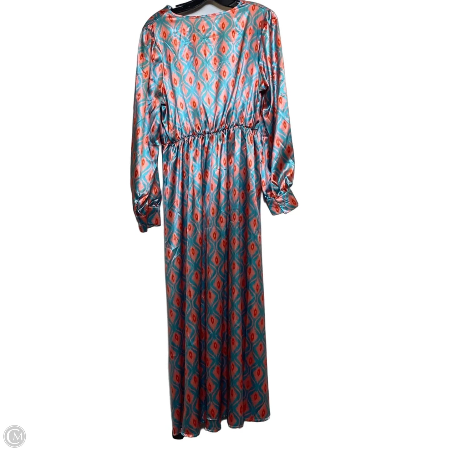Dress Casual Maxi By Cmf In Blue & Pink, Size: M