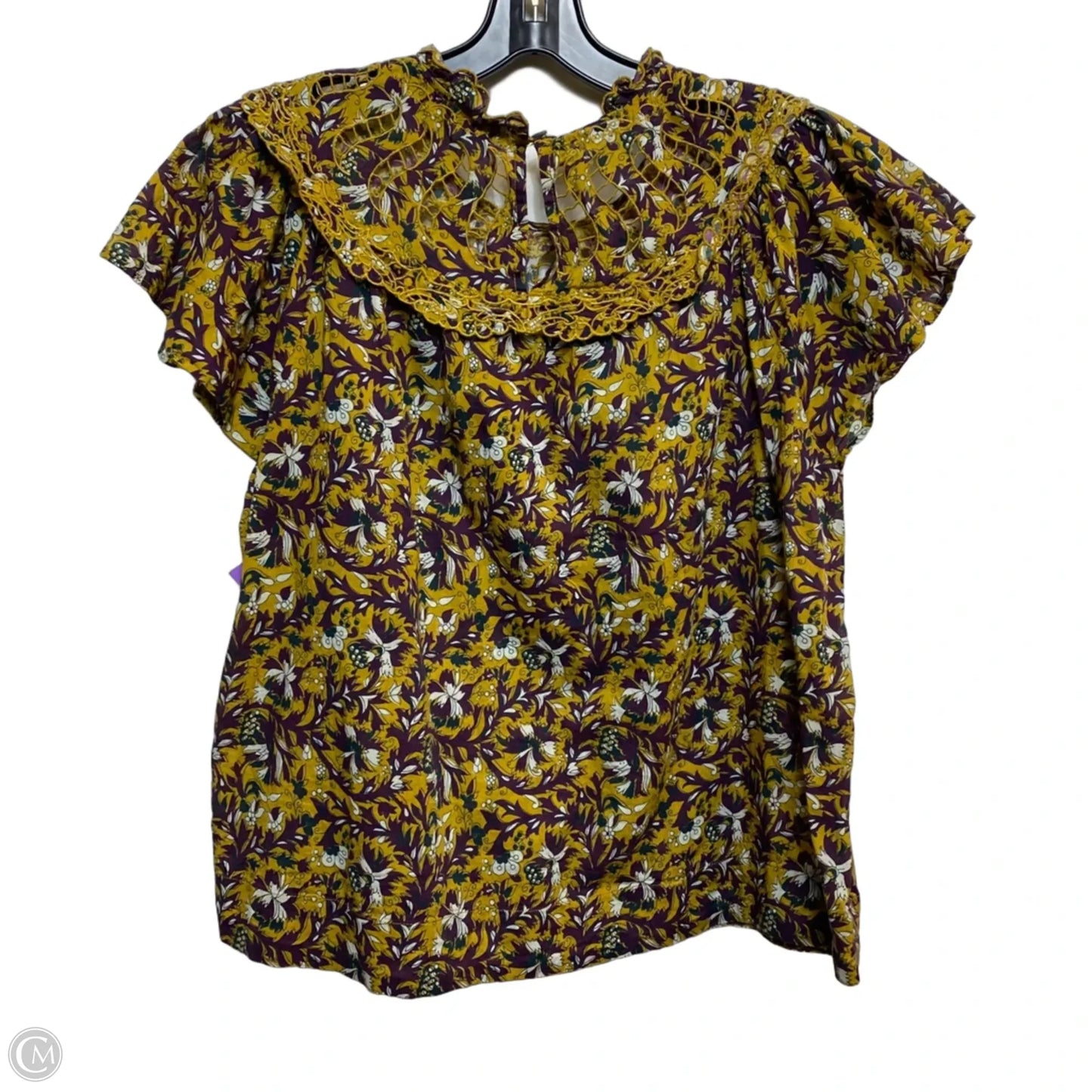 Top Sleeveless By Othilia In Purple & Yellow, Size: L