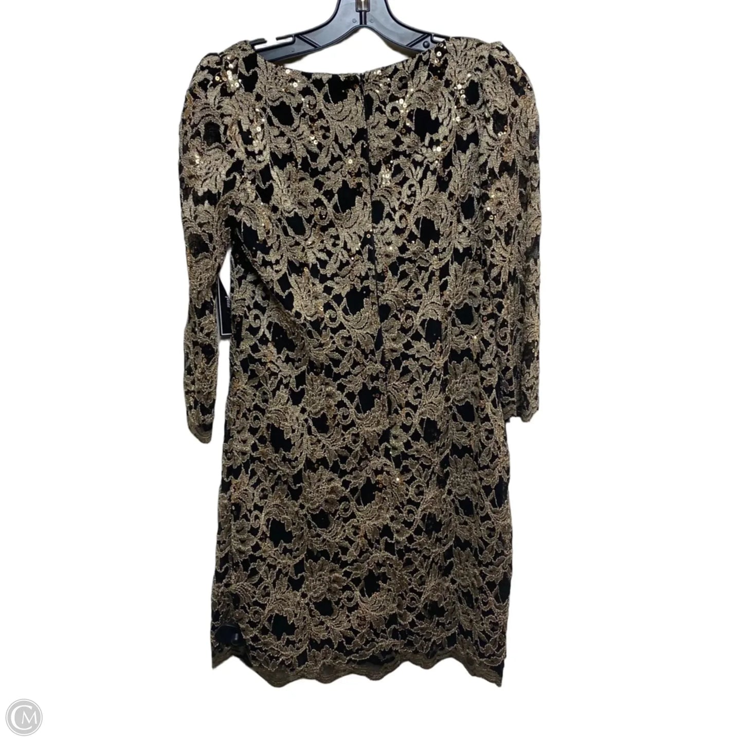 Dress Party Short By Jessica Howard In Black & Gold, Size: Mp