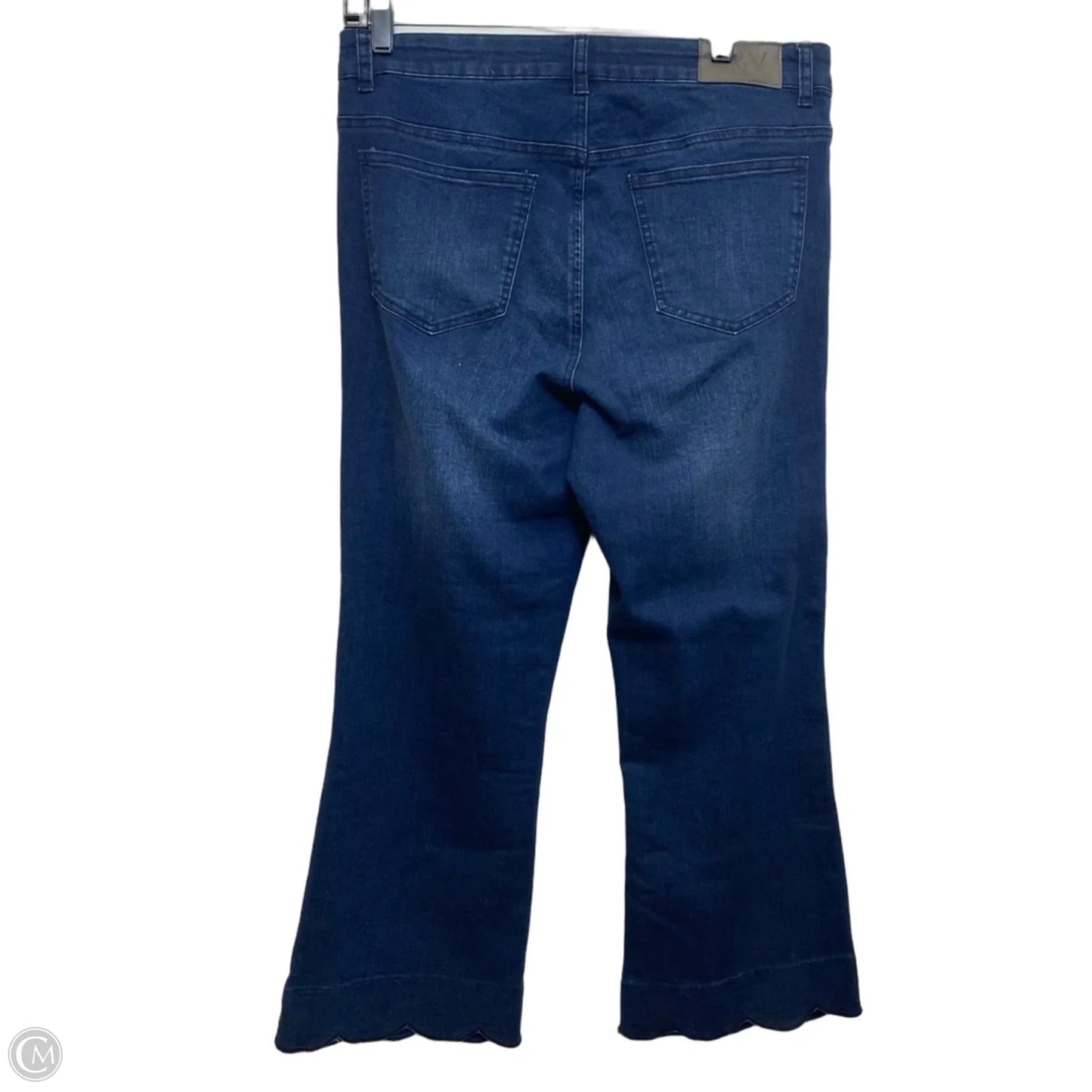 Jeans Cropped By Elliot & Vine In Blue Denim, Size: 12