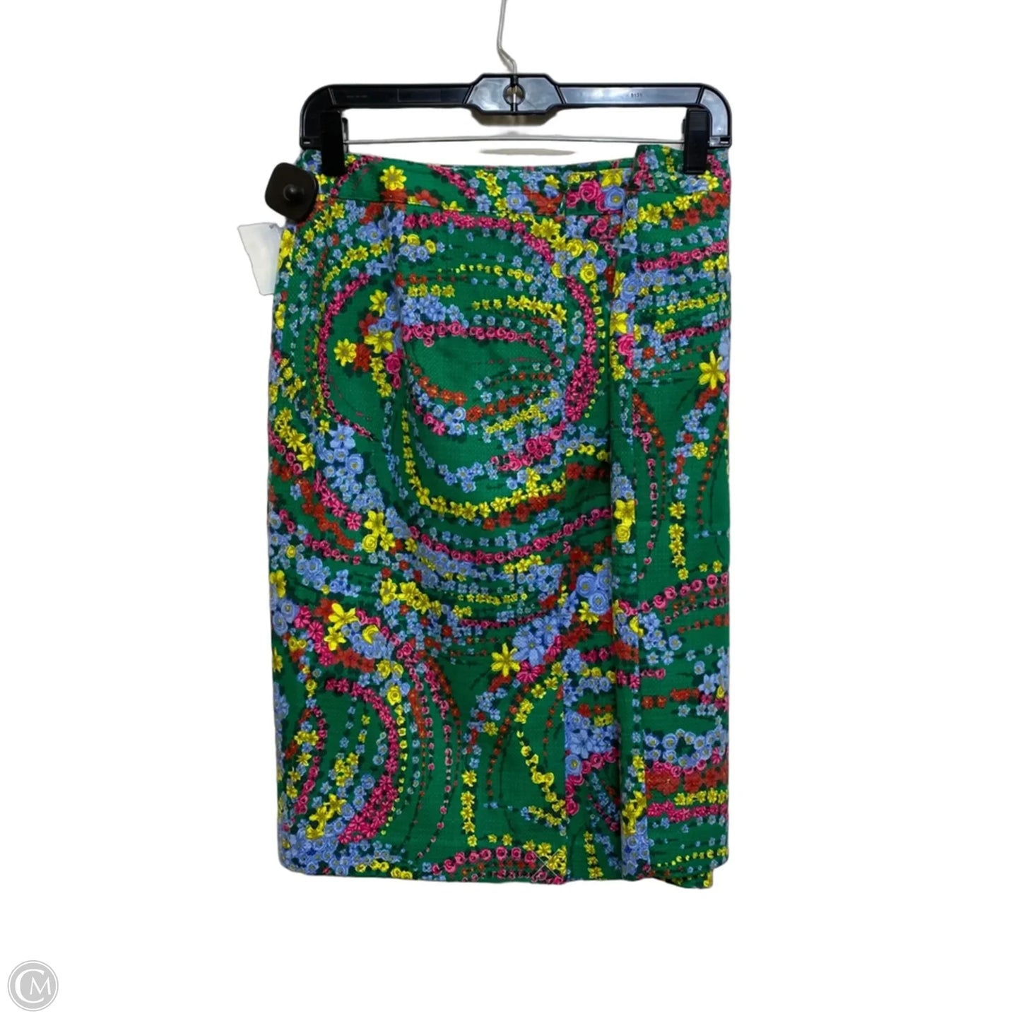 Skirt Midi By Talbots In Green & Pink, Size: L