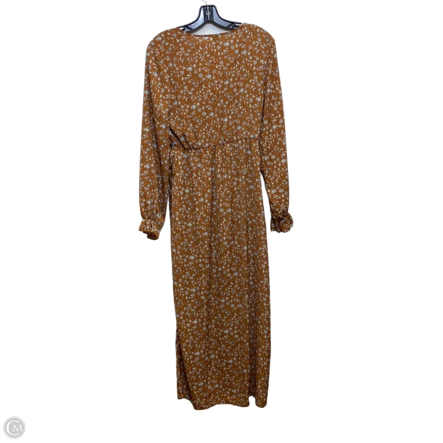 Dress Casual Maxi By Shein In Brown & Cream, Size: M