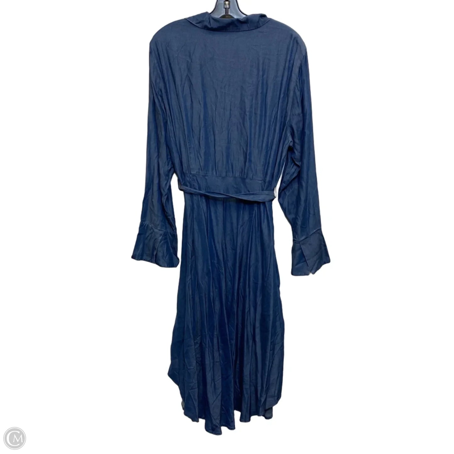 Dress Casual Midi By Cato In Blue Denim, Size: 3x