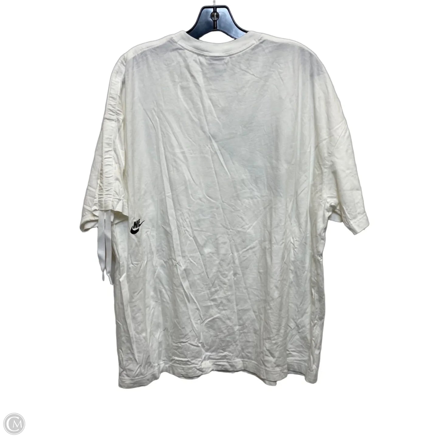 Athletic Top Short Sleeve By Nike Apparel In White, Size: L