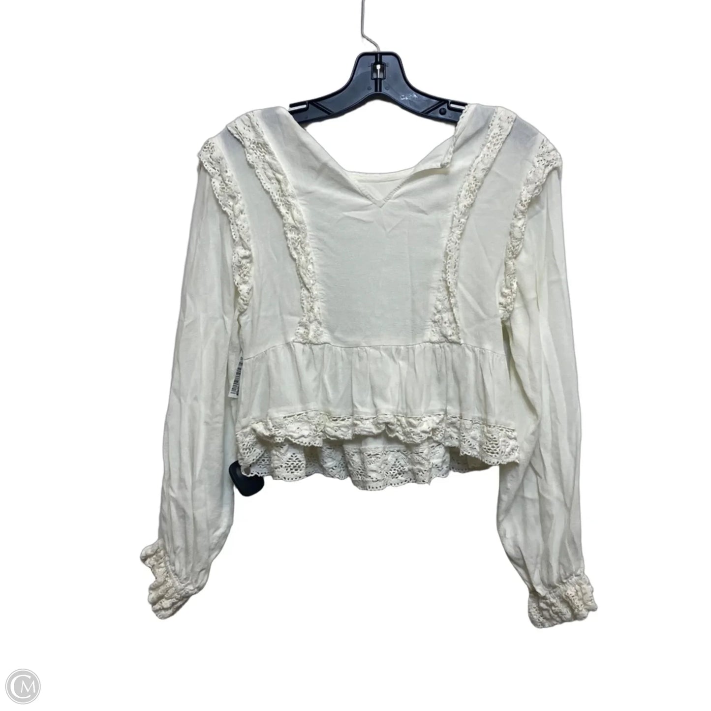 Top Long Sleeve By Altard State In White, Size: S