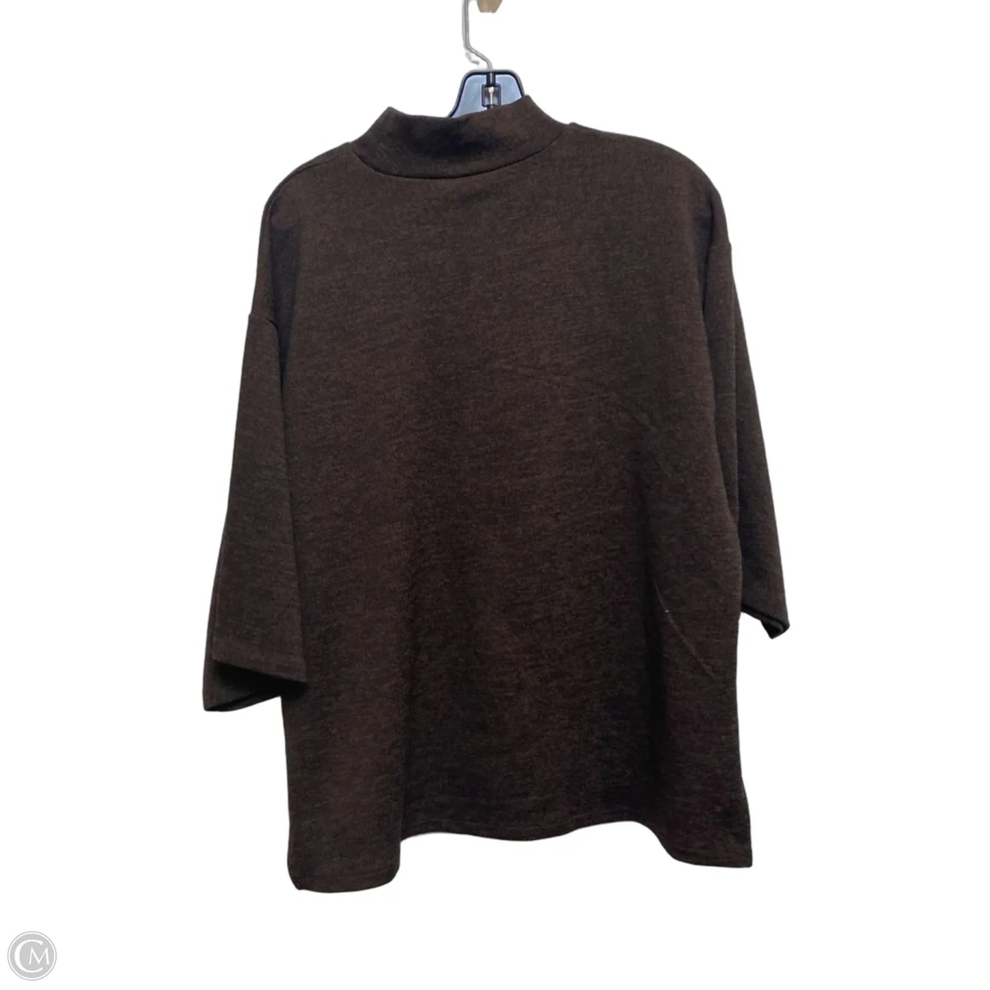 Top Short Sleeve By Zara In Brown, Size: L
