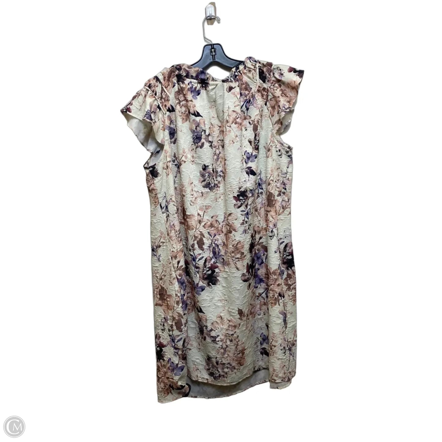 Dress Casual Short By Robbie Bee In Purple & Tan, Size: 2x