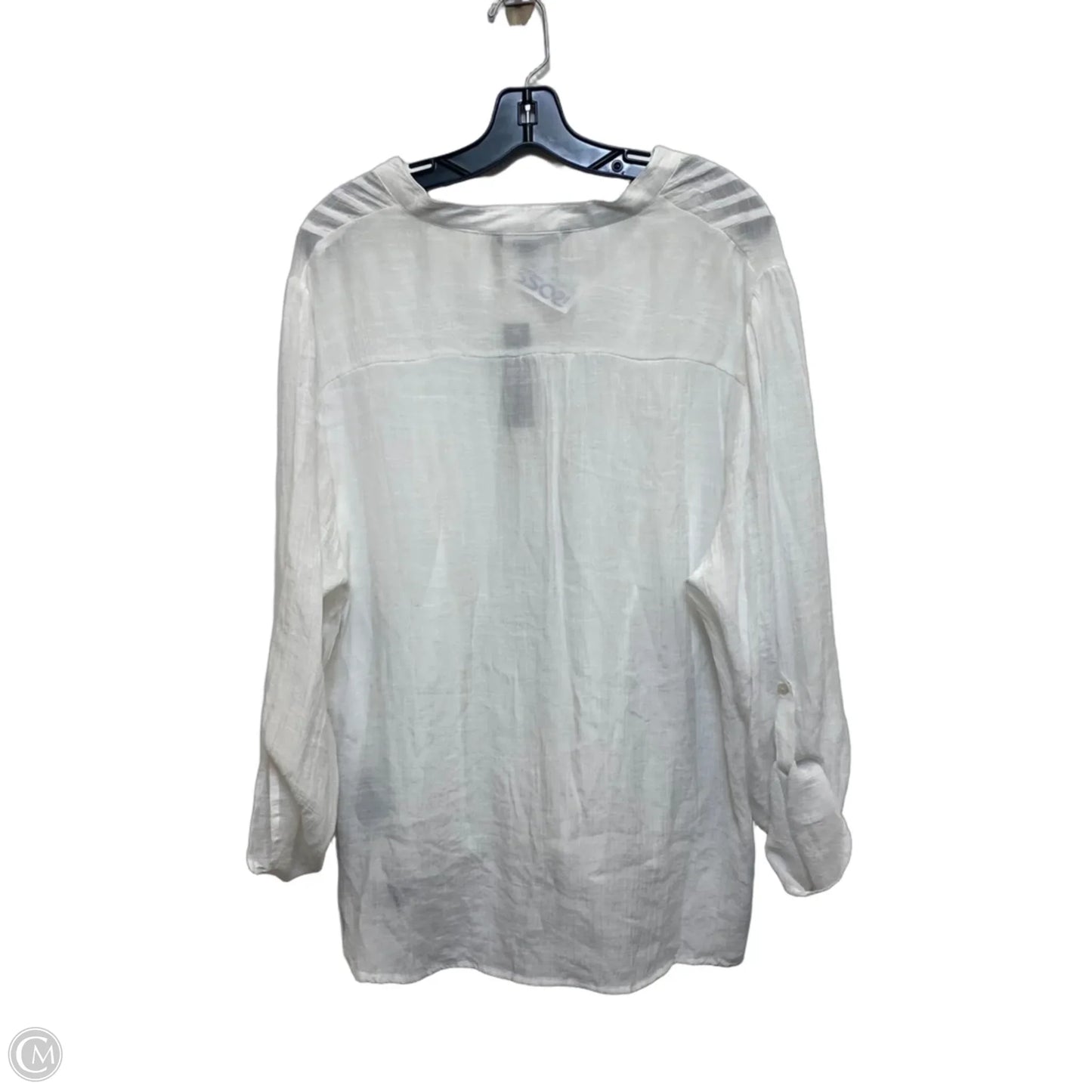 Top 3/4 Sleeve By Zac And Rachel In White, Size: Xl