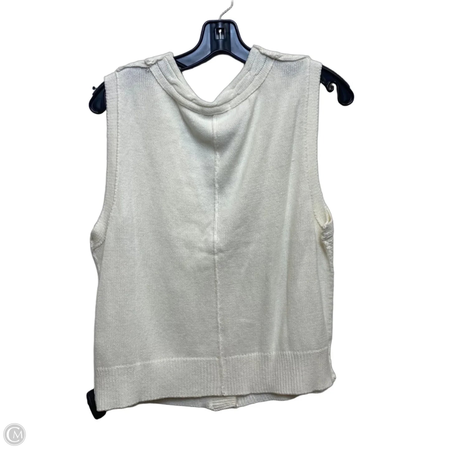 Vest Sweater By Cato In Cream, Size: L