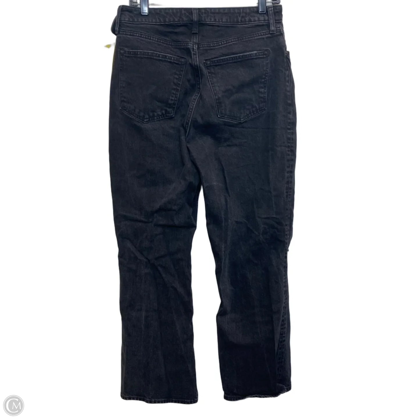 Jeans Straight By Abercrombie And Fitch In Black Denim, Size: 8