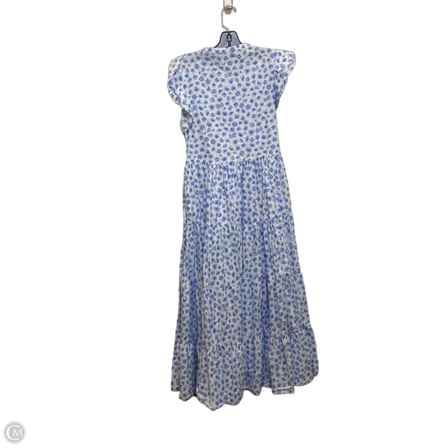Dress Casual Maxi By Olivaceous In Blue & White, Size: S