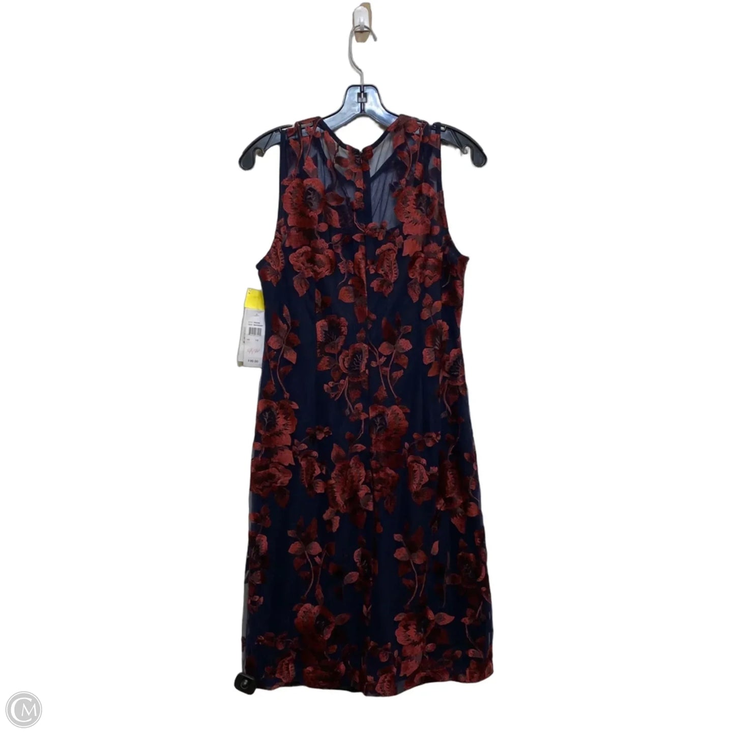 Dress Casual Short By Donna Ricco In Blue Red & White, Size: M