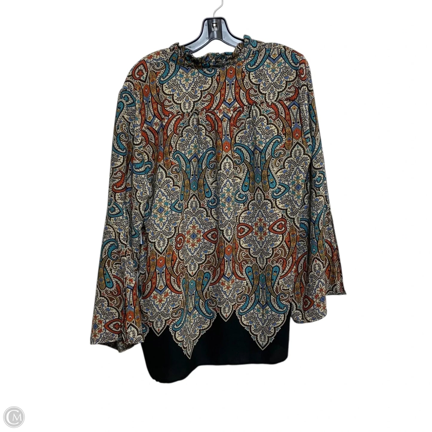 Top Long Sleeve By Fever In Multi-colored, Size: L