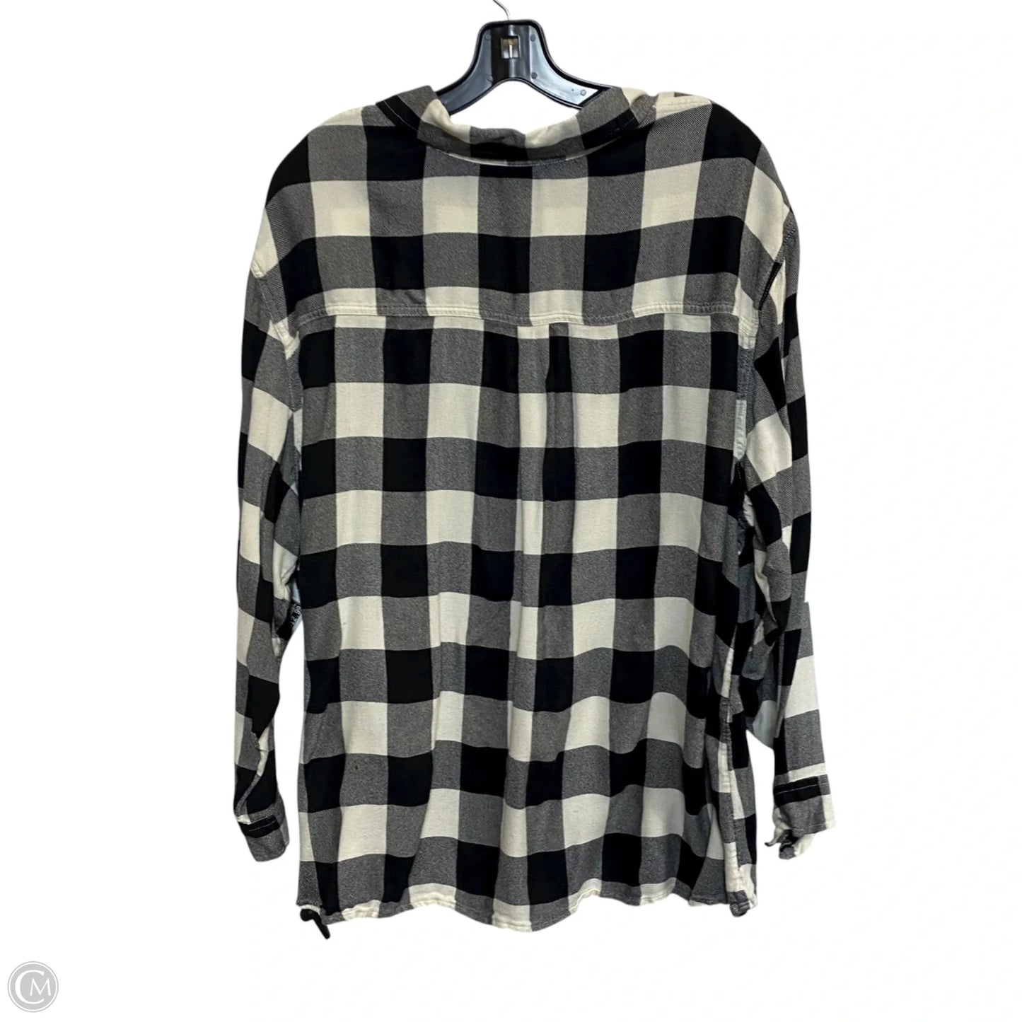 Top Long Sleeve By True Craft In Black & White, Size: 3x