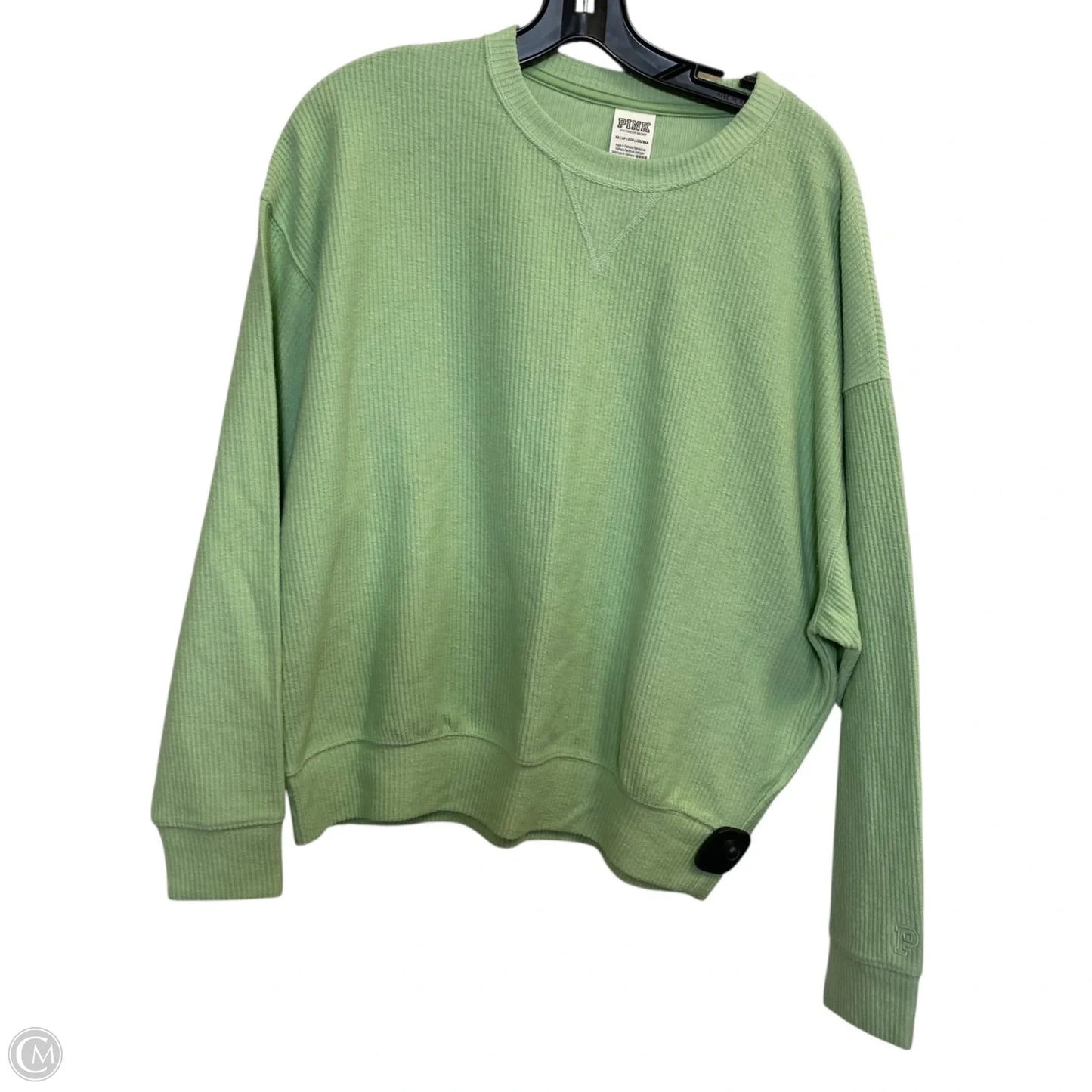 Sweatshirt Crewneck By Pink In Green, Size: Xs