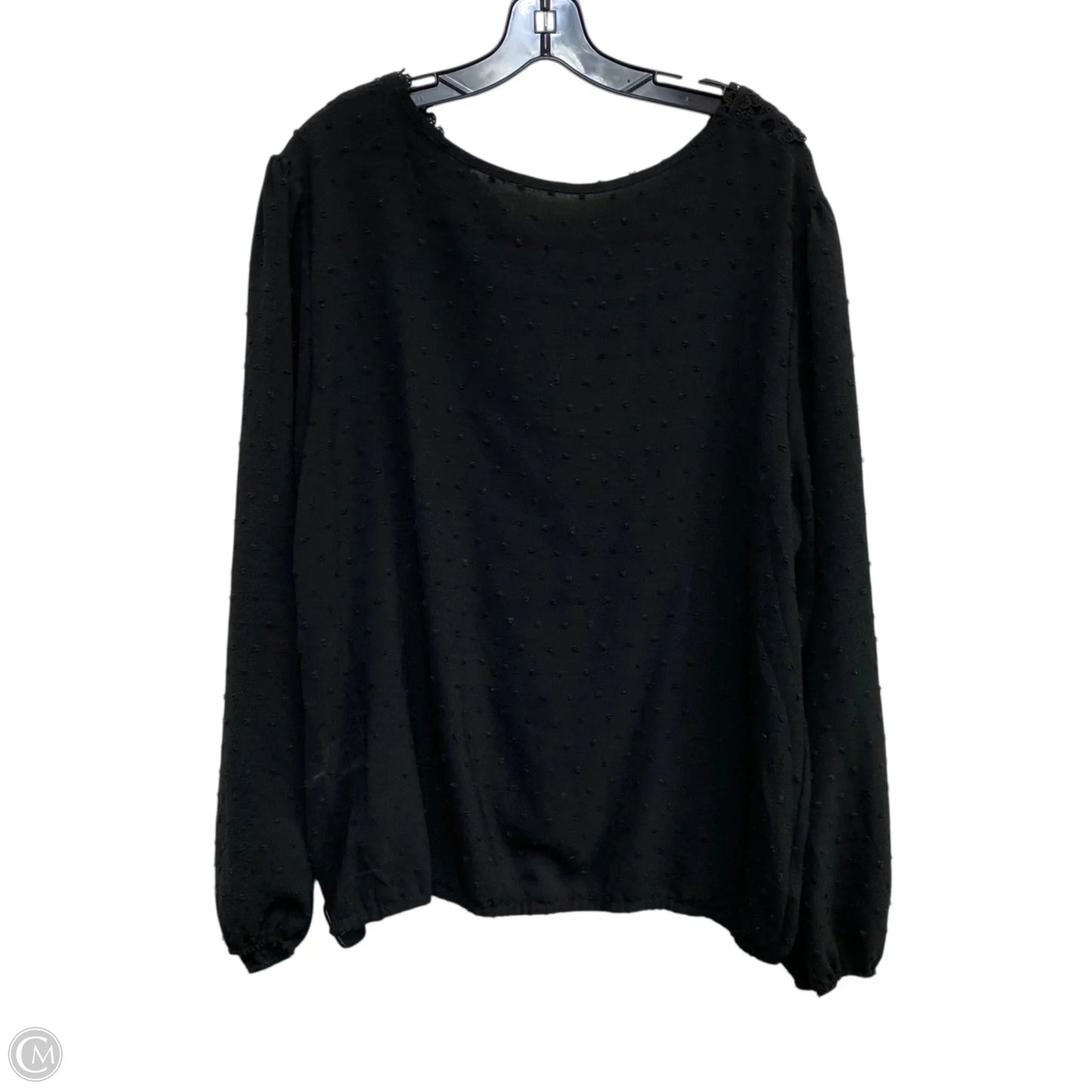 Top Long Sleeve By Clothes Mentor In Black, Size: Xl