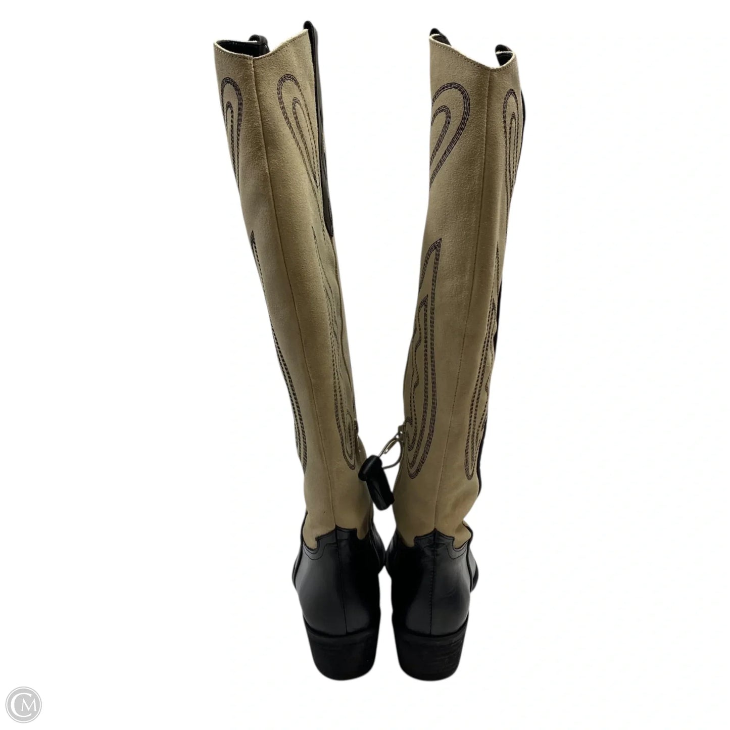 Boots Western By Pilcro In Black & Cream, Size: 7