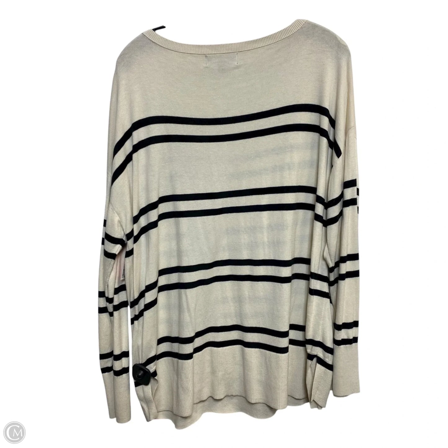 Sweater By Banana Republic In Black & Cream, Size: Xl