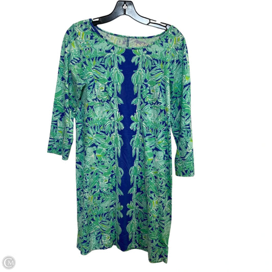 Dress Designer By Lilly Pulitzer In Blue & Green, Size: M