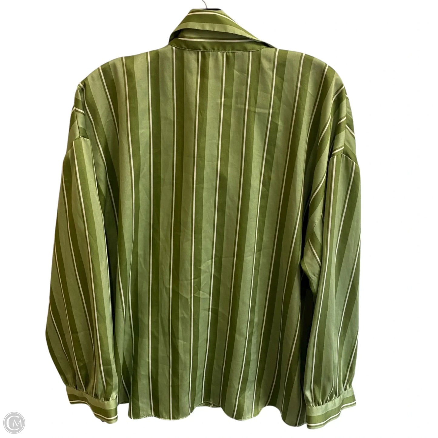 Top Long Sleeve By Zara In Green, Size: M