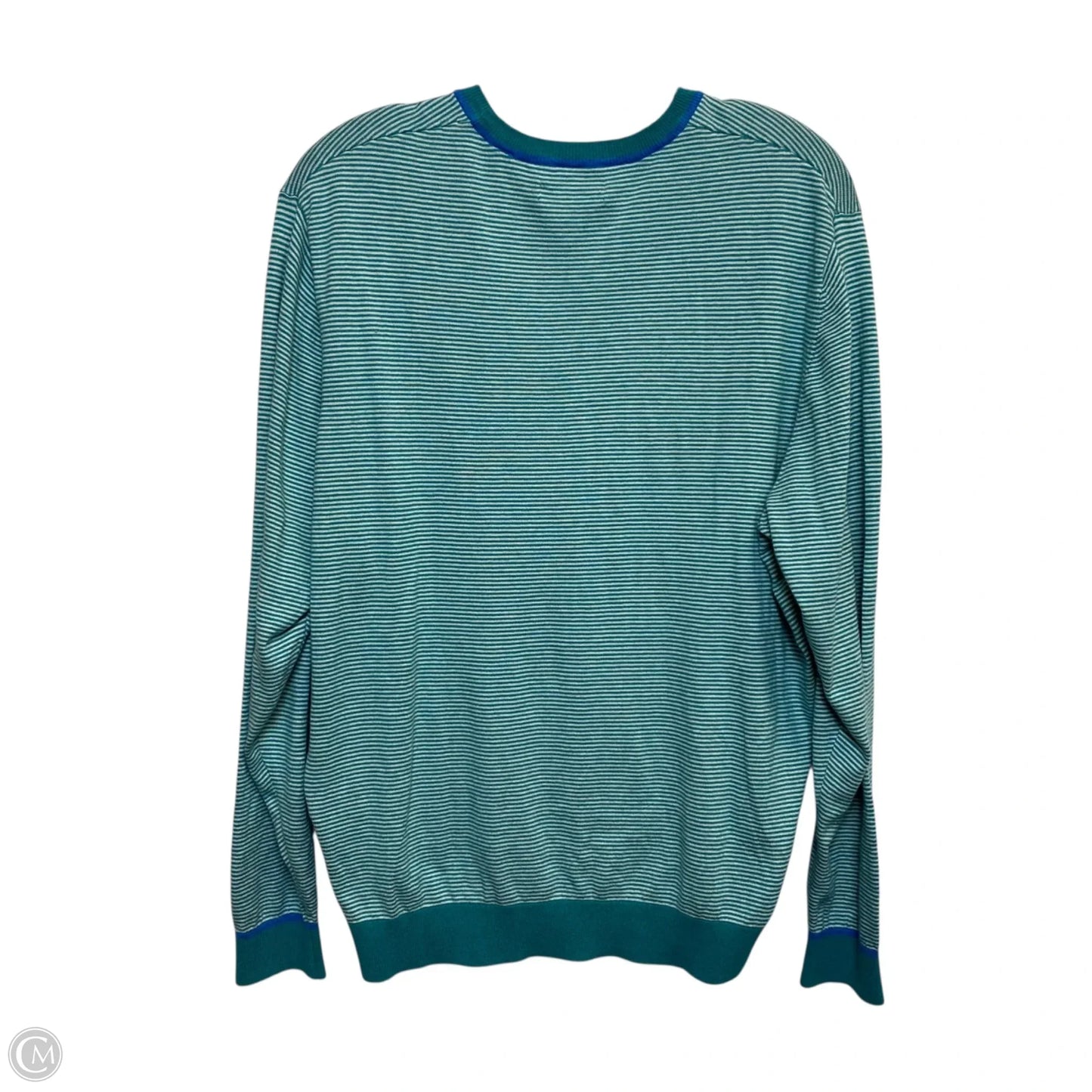 Sweater By Oxford Golf In Green & Grey, Size: L