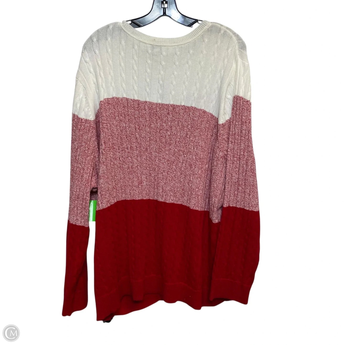 Sweater By Kim Rogers In Cream & Red, Size: 4x