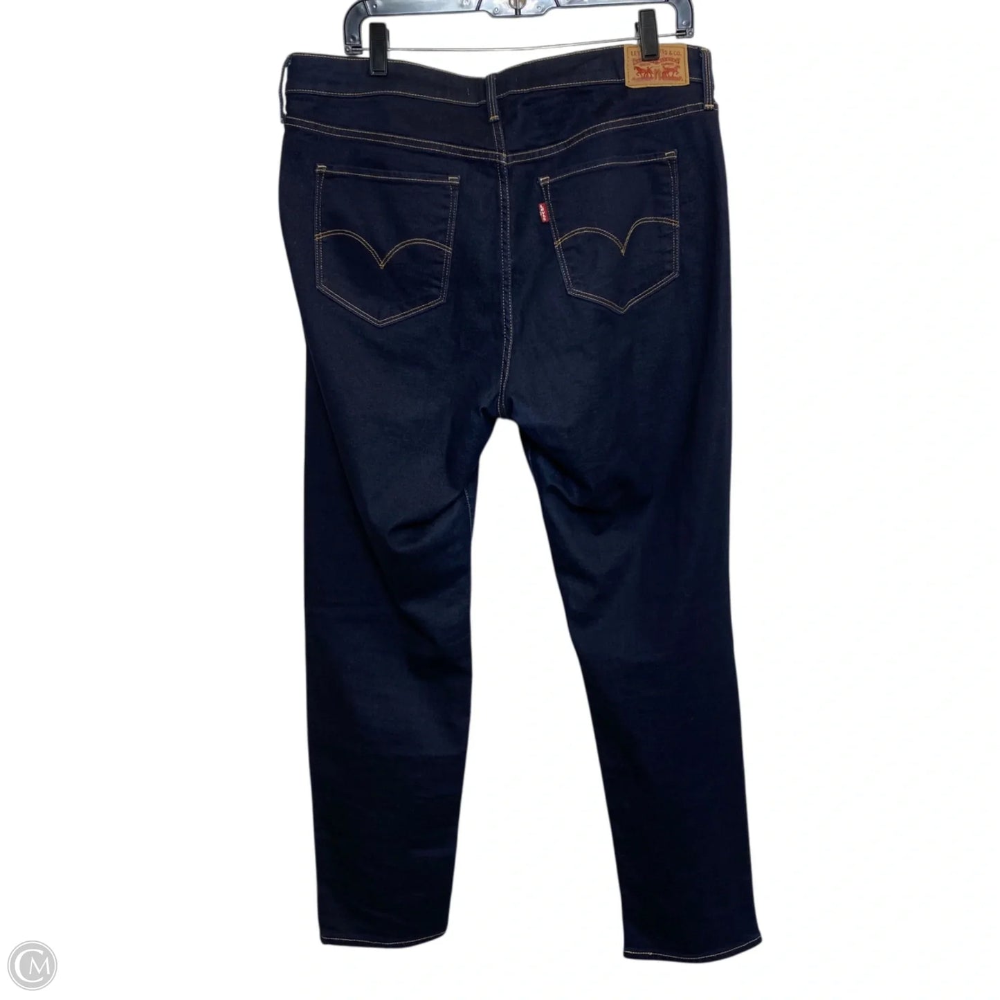 Jeans Skinny By Levis In Blue Denim, Size: 18