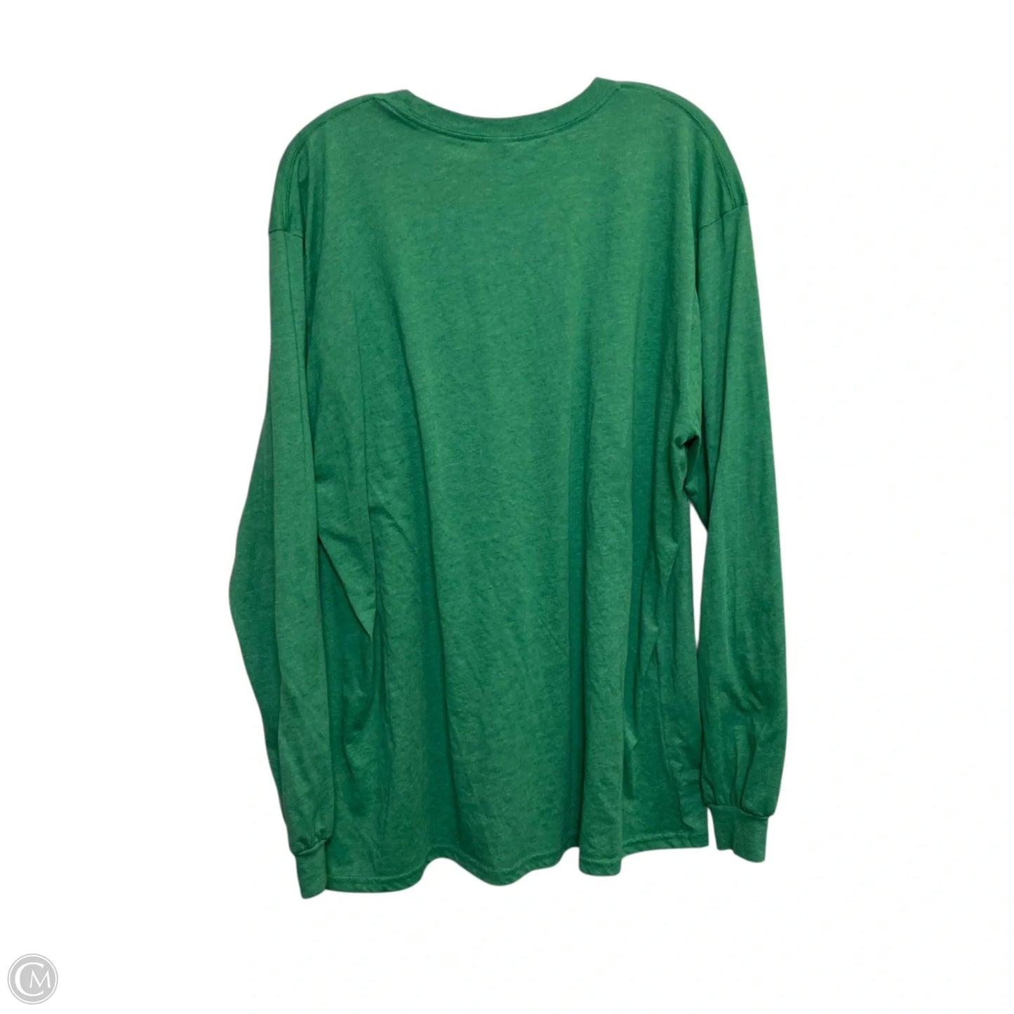 Top Long Sleeve By Anvil In Green, Size: 2x