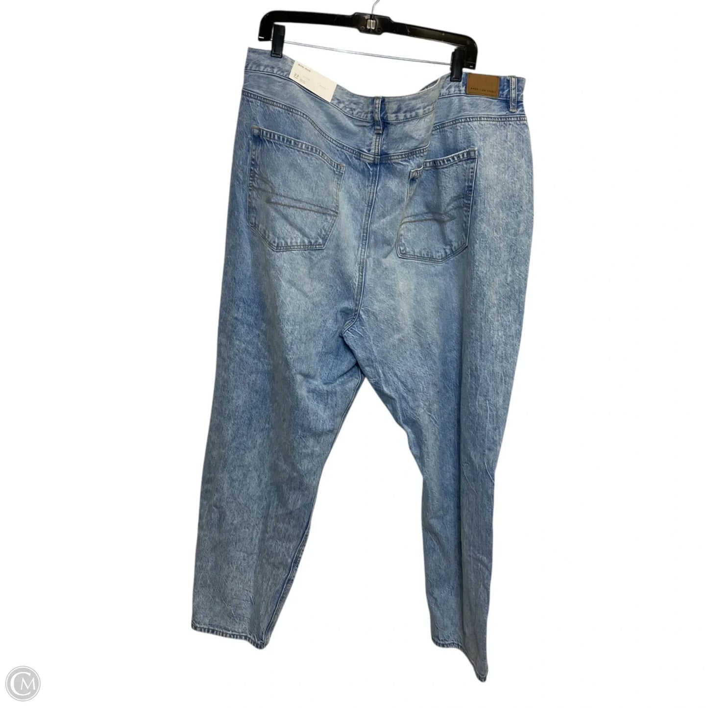 Jeans Straight By American Eagle In Blue Denim, Size: 22