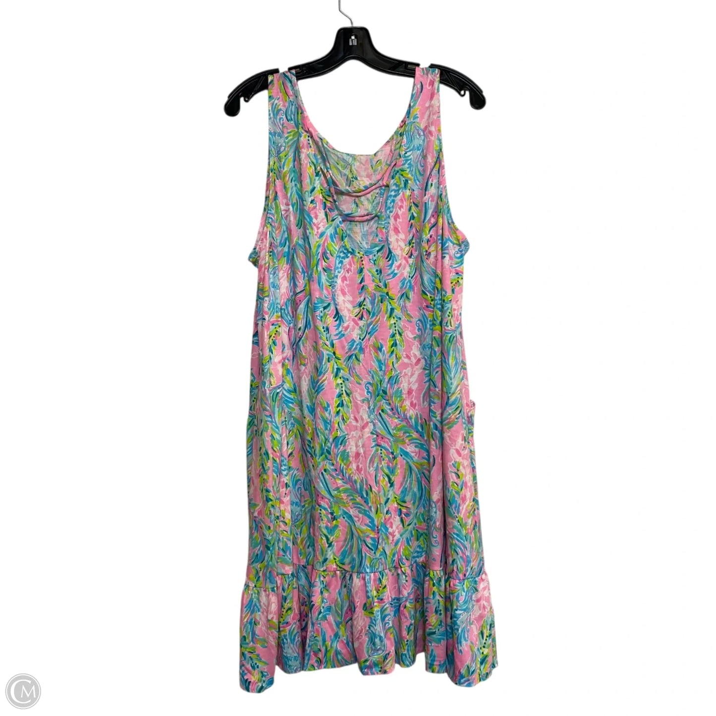 Dress Designer By Lilly Pulitzer In Green & Pink, Size: Xxl